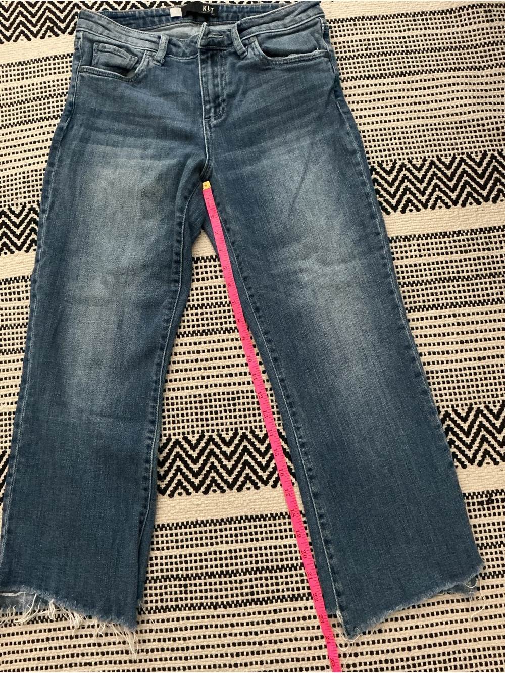 Kut from the Kloth Stella High Rise Ankle Blue Wide-Leg Jeans - Picture 4 of 5